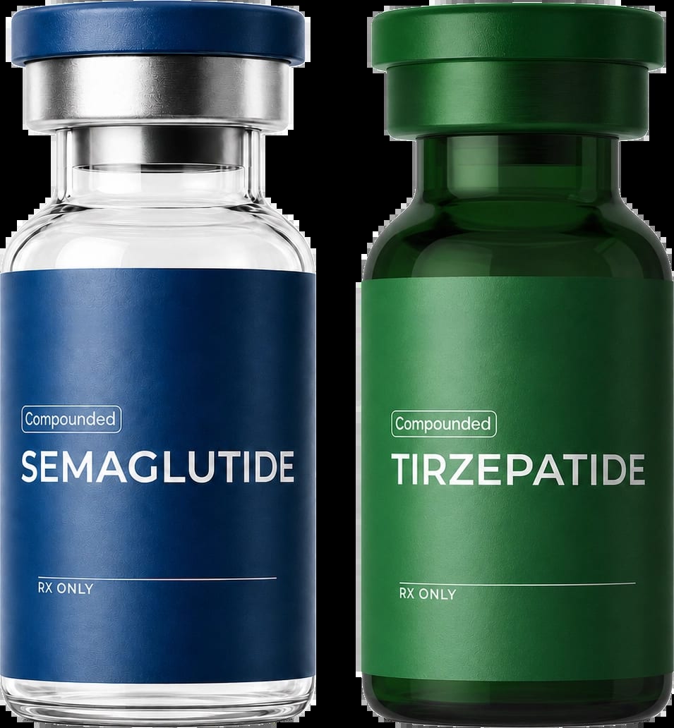 Everlife compounded Semaglutide and Tirzepatide vials