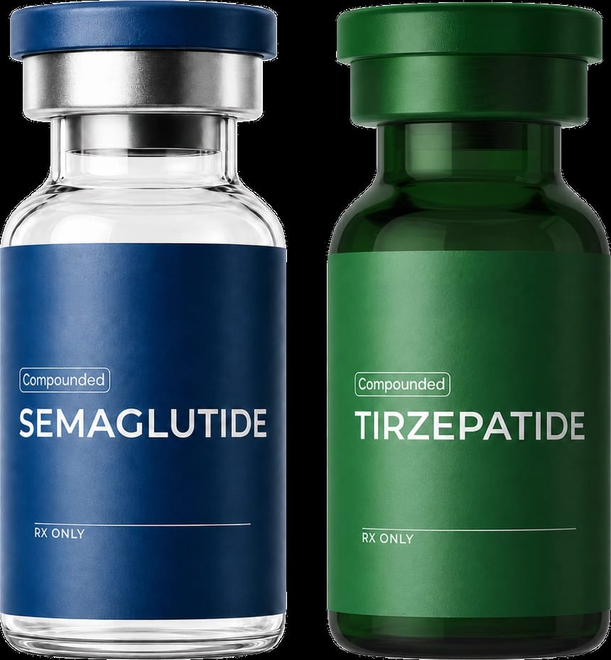 Everlife compounded Semaglutide and Tirzepatide vials