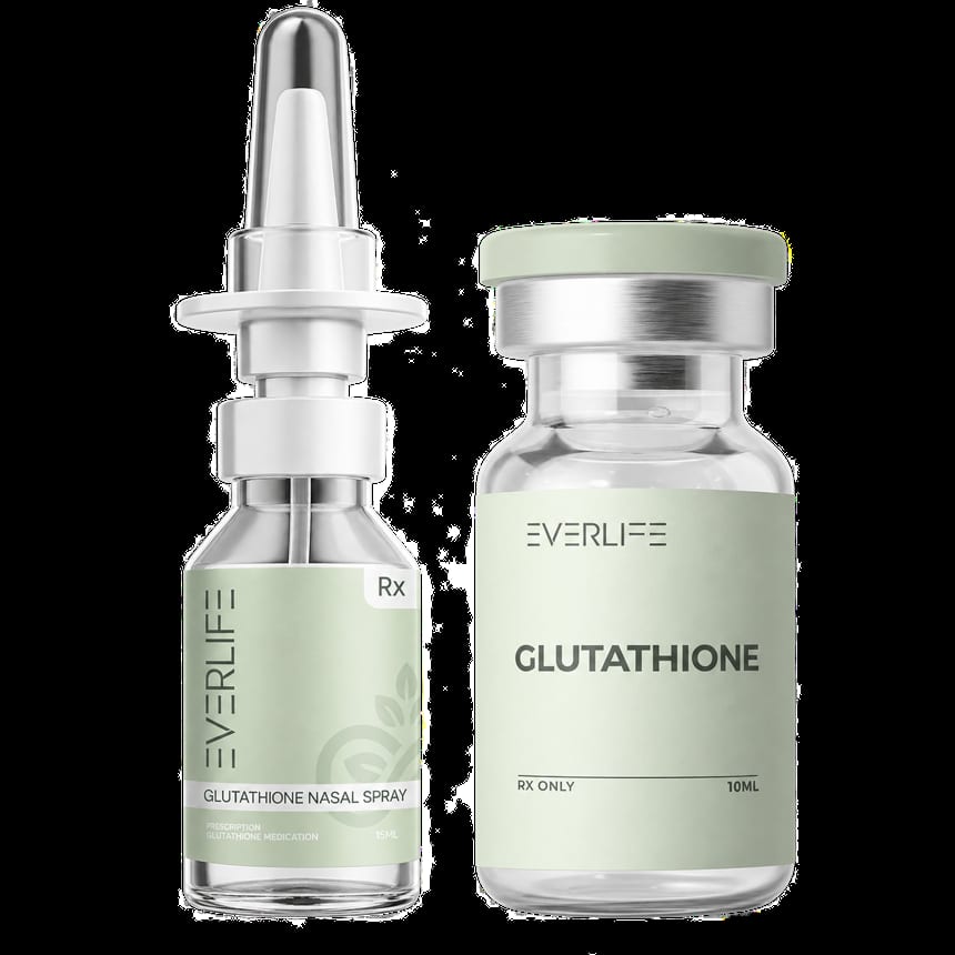 Everlife Glutathione nasal spray and injection vial